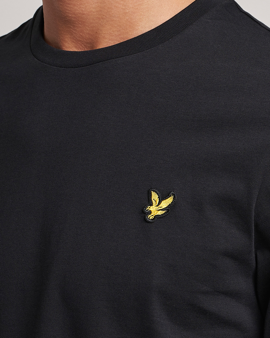 Hombres | Camisetas | Lyle & Scott | Long Sleeve Crew Neck T-Shirt Jet Black