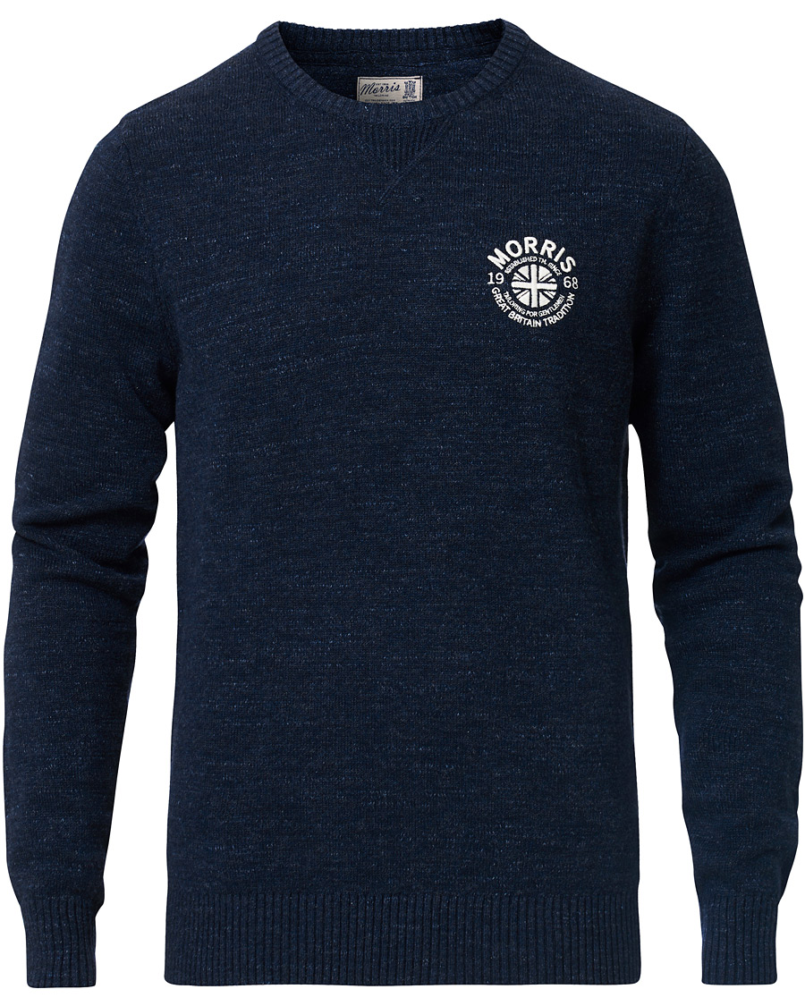 Hombres | Jerséis y prendas de punto | Morris | Leron Knitted O-Neck Navy
