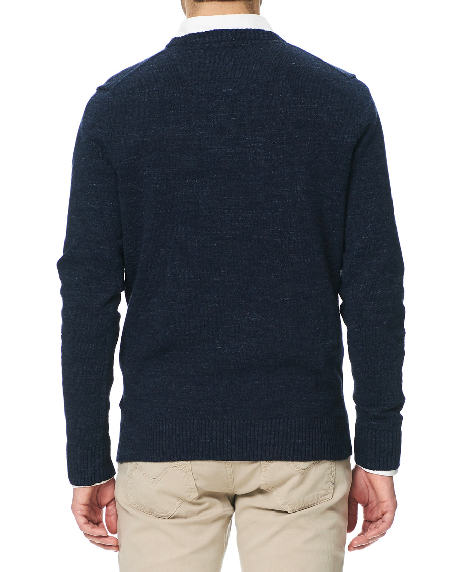 Hombres | Jerséis y prendas de punto | Morris | Leron Knitted O-Neck Navy