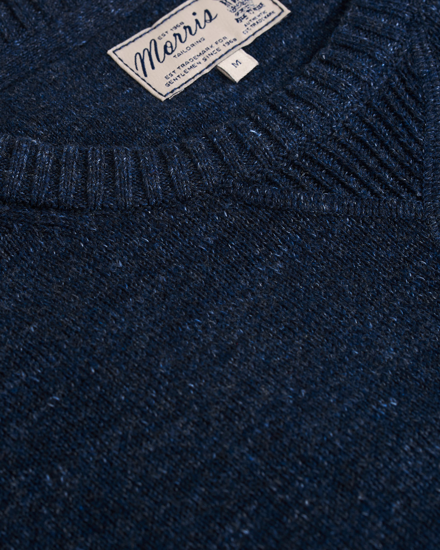 Hombres | Jerséis y prendas de punto | Morris | Leron Knitted O-Neck Navy