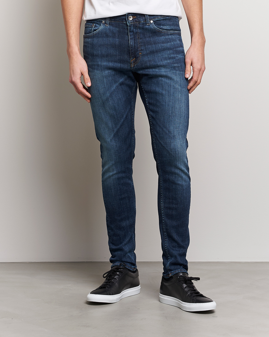 Hombres | Vaqueros | Tiger of Sweden | Evolve Super Stretch Top Jeans Medium Blue