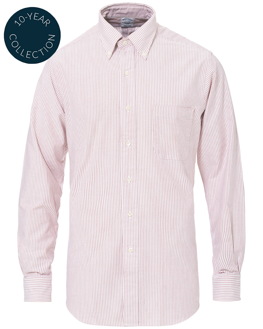 Hombres | Camisas | Brooks Brothers | Regent Fit Cotton Oxford Shirt Red/White