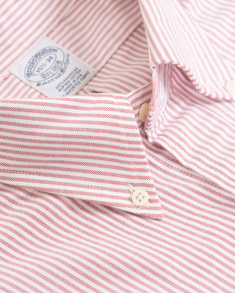 Hombres | Camisas | Brooks Brothers | Regent Fit Cotton Oxford Shirt Red/White