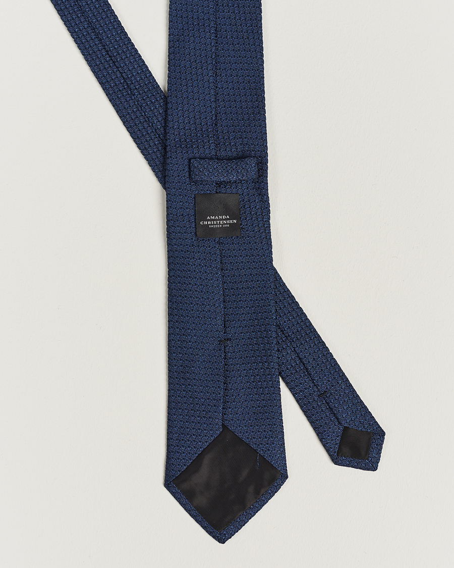 Hombres |  | Amanda Christensen | Silk Grenadine 8 cm Tie Napoli Blue