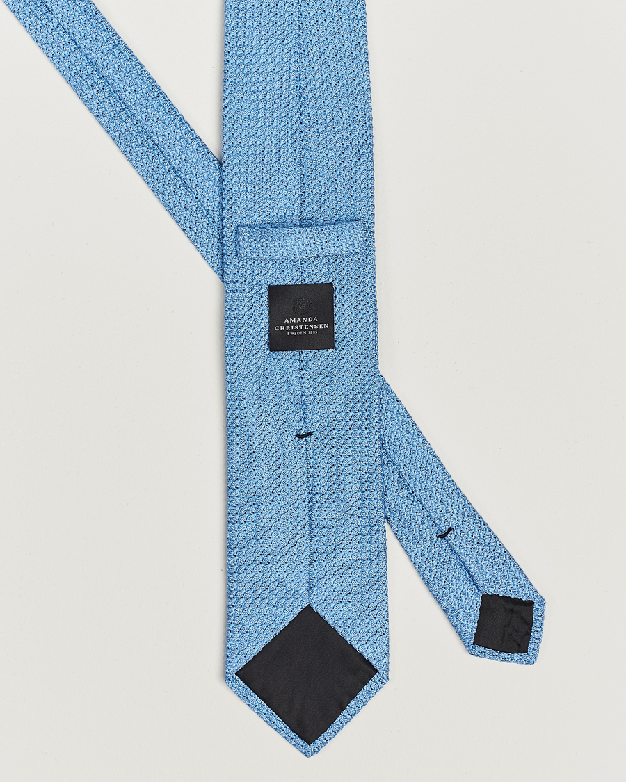 Hombres | Corbatas | Amanda Christensen | Silk Grenadine 8 cm Tie Sky Blue