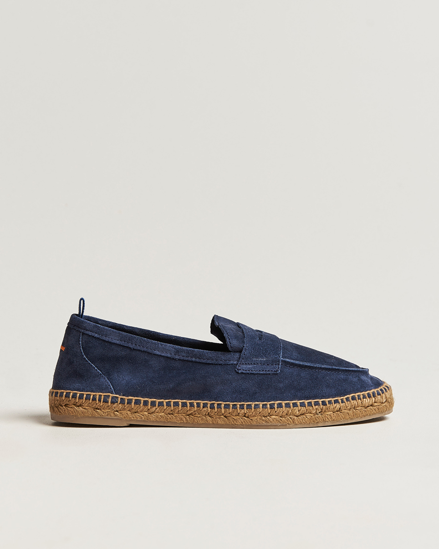 Hombres | Castañer Nacho Casual Suede Loafers Azul Oscuro | Castañer | Nacho Casual Suede Loafers Azul Oscuro