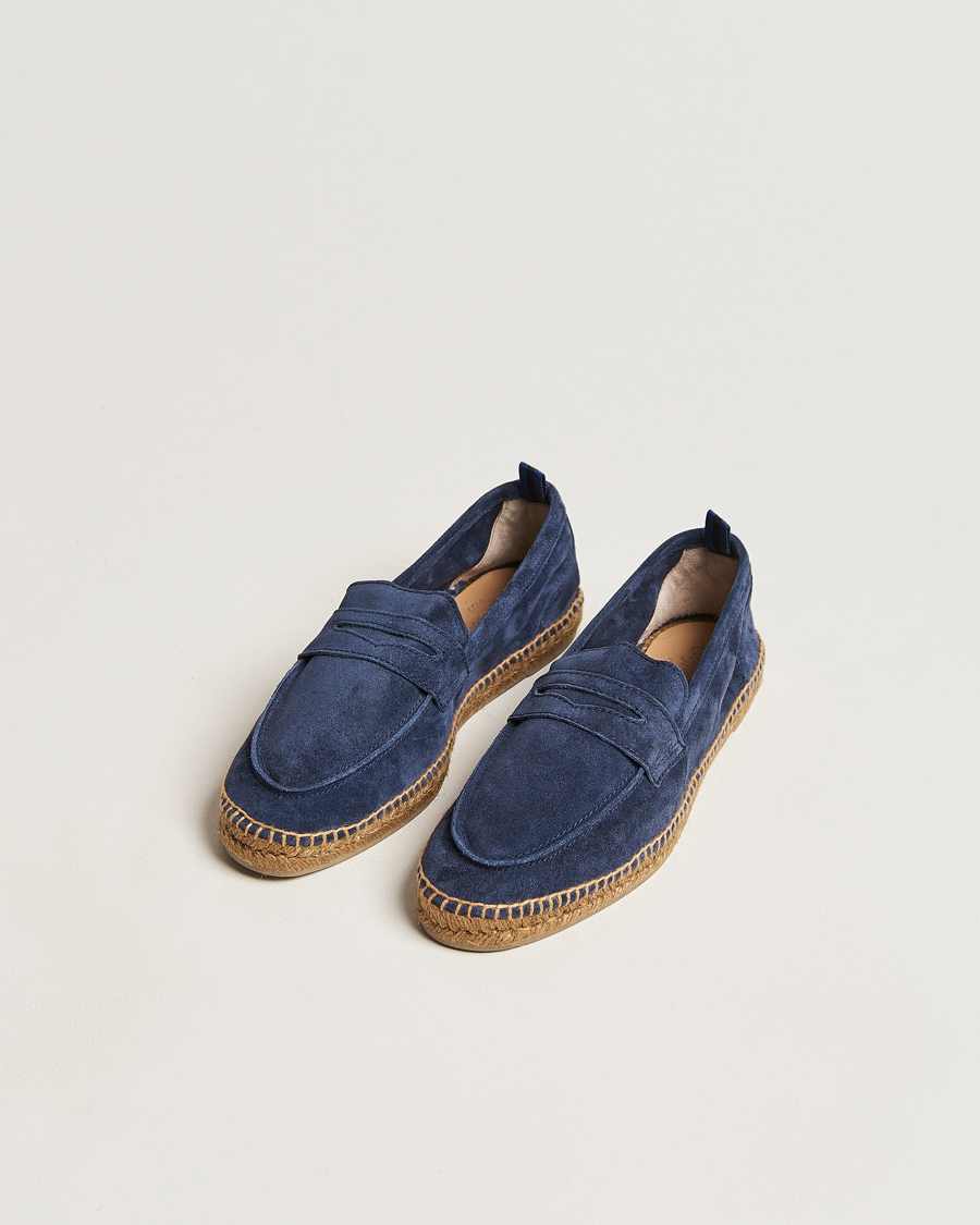 Hombres | Castañer Nacho Casual Suede Loafers Azul Oscuro | Castañer | Nacho Casual Suede Loafers Azul Oscuro