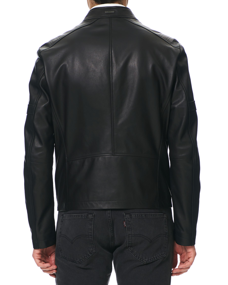 Hombres | Abrigos y chaquetas | BOSS BLACK | BOSS Nidan Leather Jacket Black