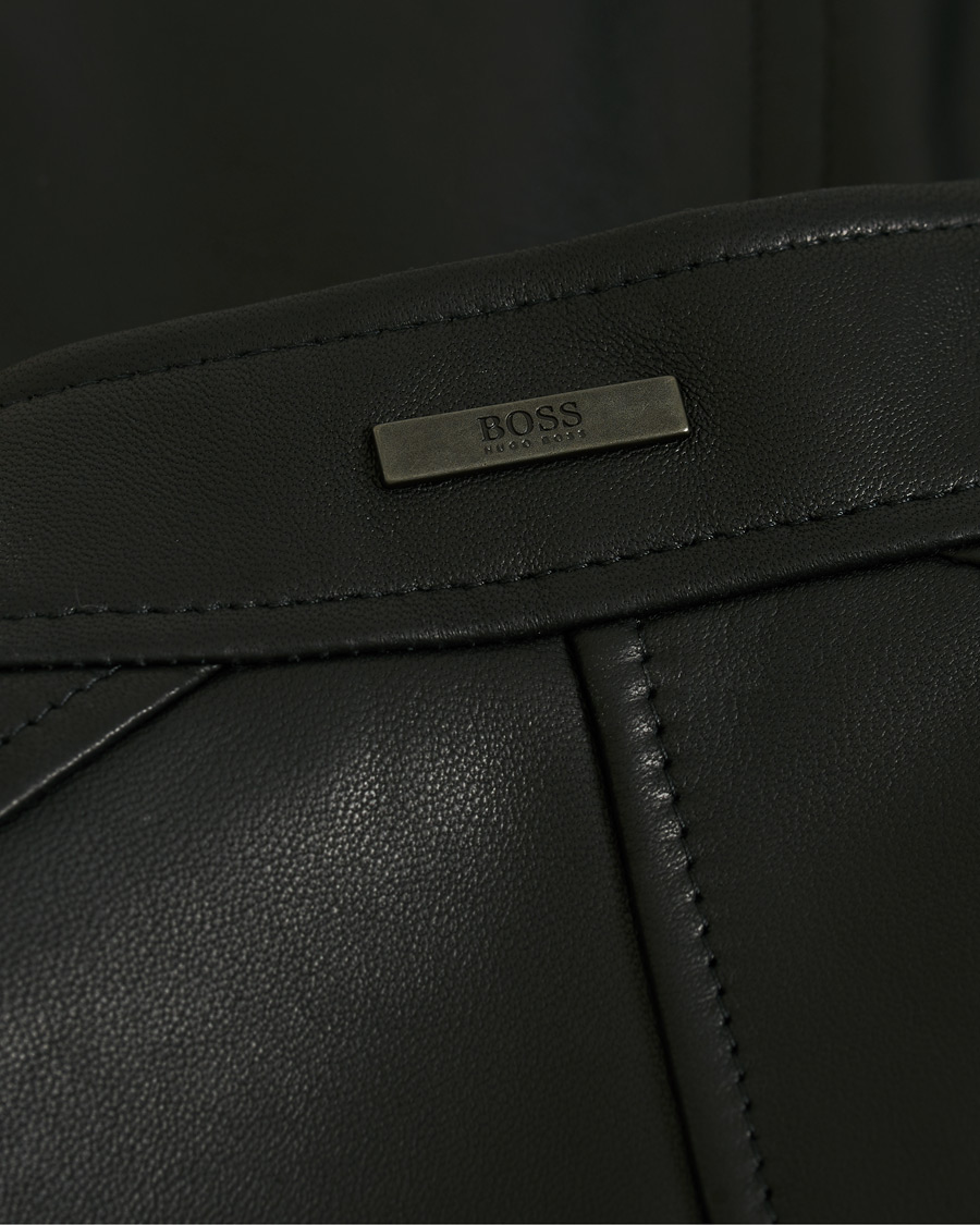 Hombres | Abrigos y chaquetas | BOSS BLACK | BOSS Nidan Leather Jacket Black