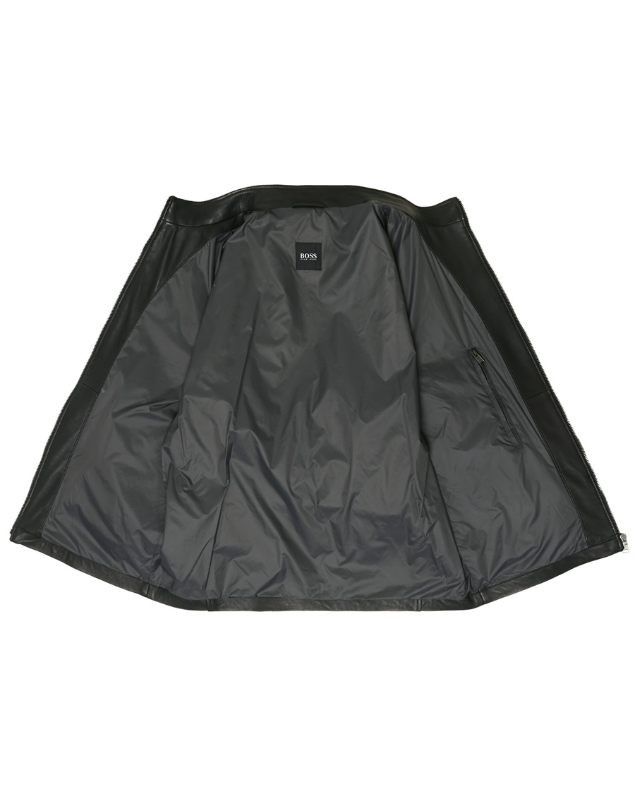 Hombres | Abrigos y chaquetas | BOSS BLACK | BOSS Nidan Leather Jacket Black