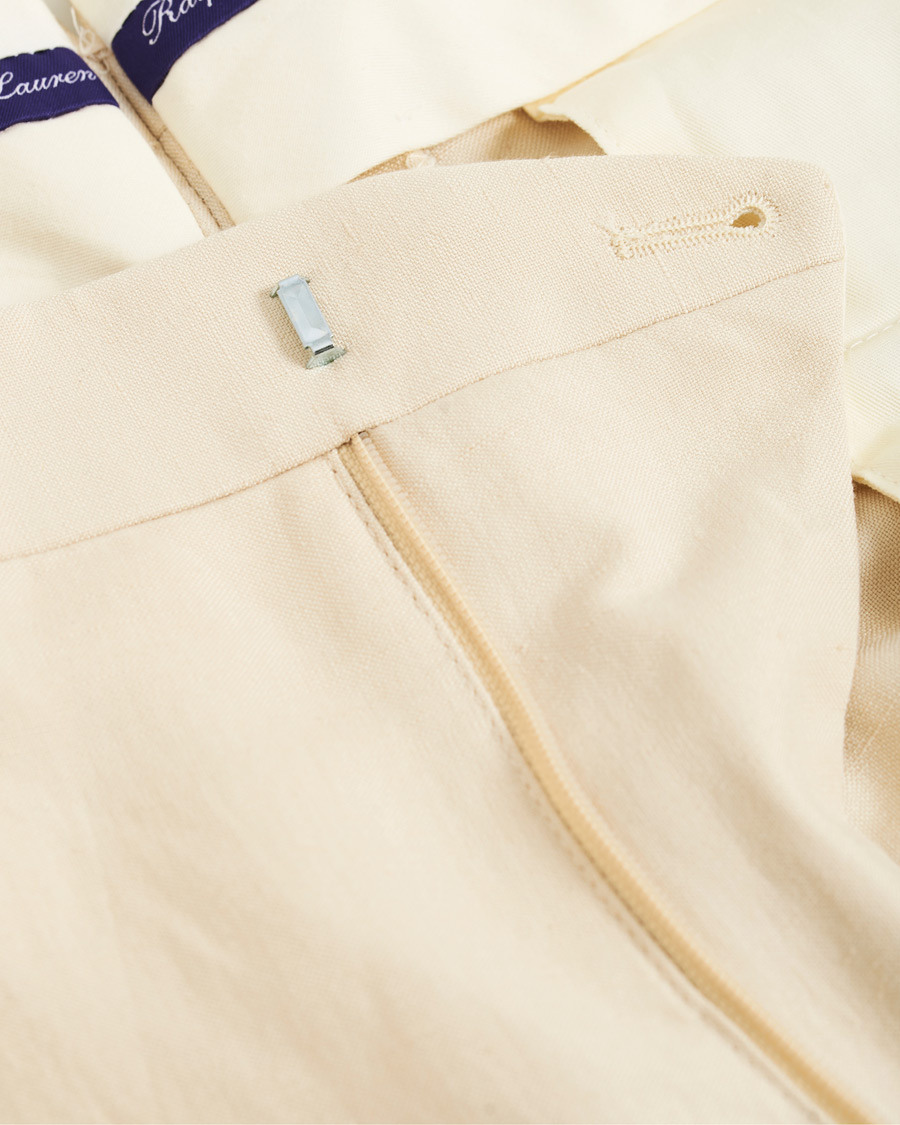 Hombres | Pantalones | Ralph Lauren Purple Label | Side-Adjuster Linen/Silk Trousers Beige
