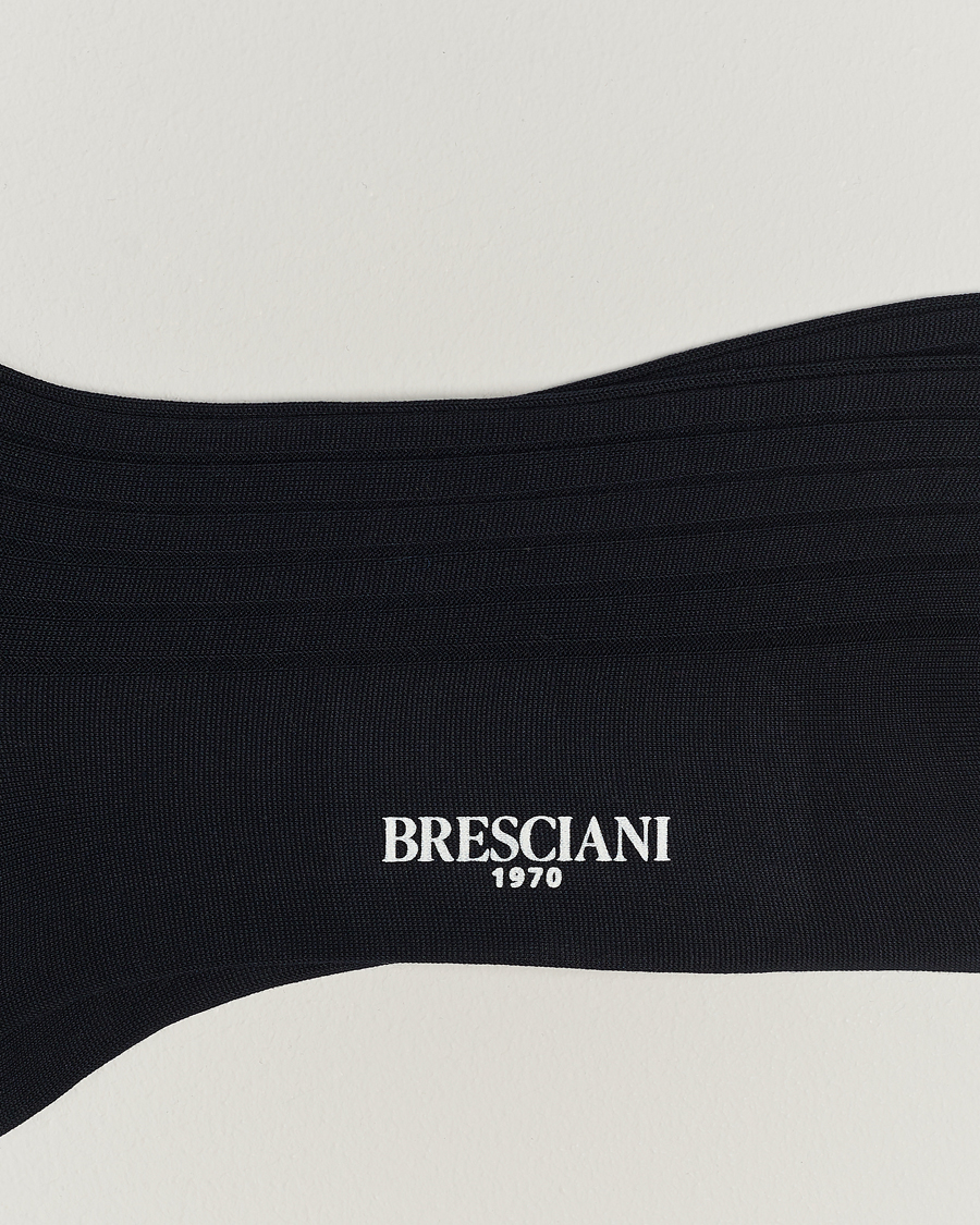 Hombres | Ropa interior y calcetines | Bresciani | Cotton Ribbed Short Navy