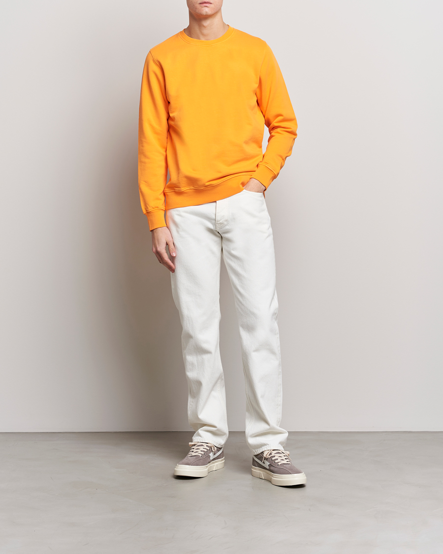 Hombres | Jerséis y prendas de punto | Colorful Standard | Classic Organic Crew Neck Sweat Sunny Orange