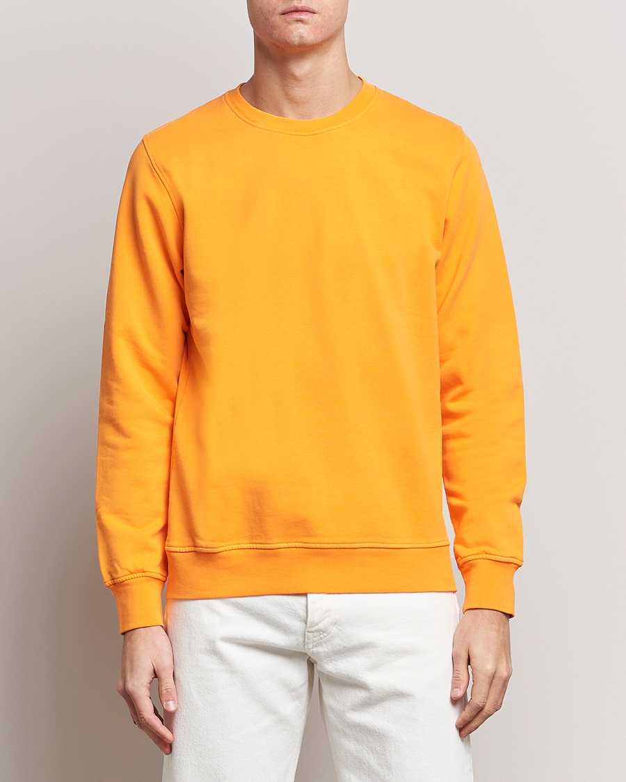 Hombres | Jerséis y prendas de punto | Colorful Standard | Classic Organic Crew Neck Sweat Sunny Orange