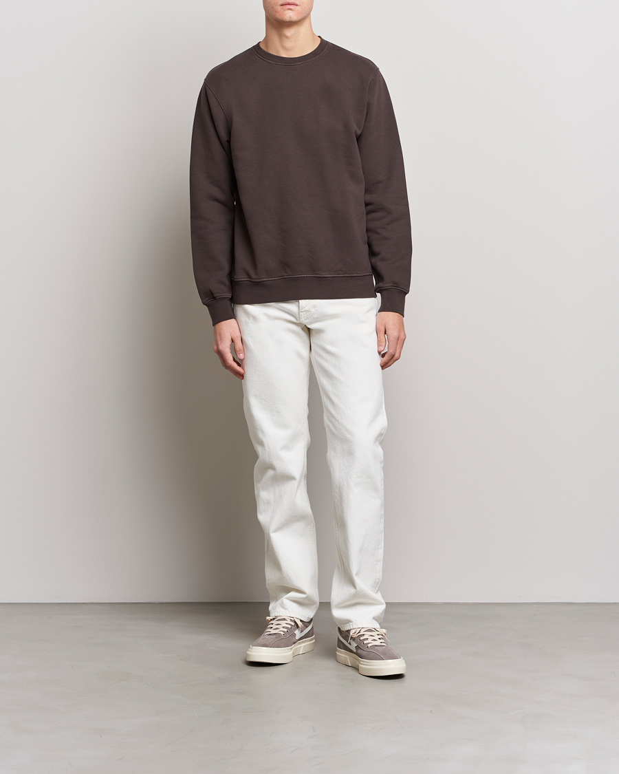 Hombres | Jerséis y prendas de punto | Colorful Standard | Classic Organic Crew Neck Sweat Coffee Brown