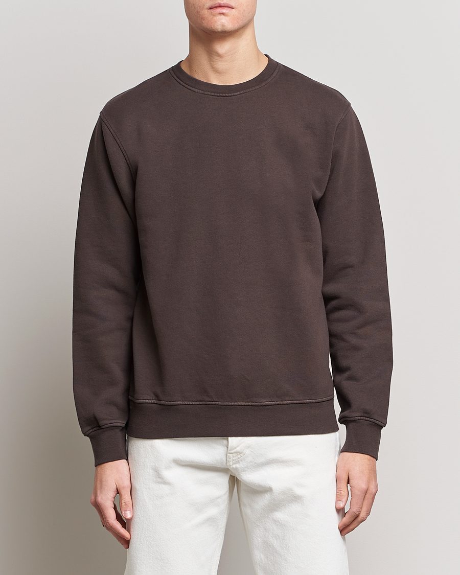 Hombres | Jerséis y prendas de punto | Colorful Standard | Classic Organic Crew Neck Sweat Coffee Brown