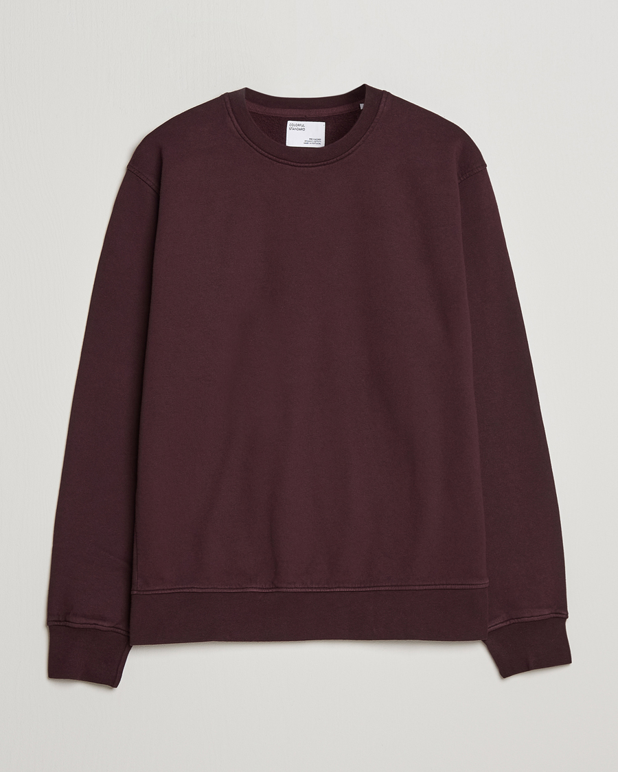 Hombres | Jerséis y prendas de punto | Colorful Standard | Classic Organic Crew Neck Sweat Oxblood Red