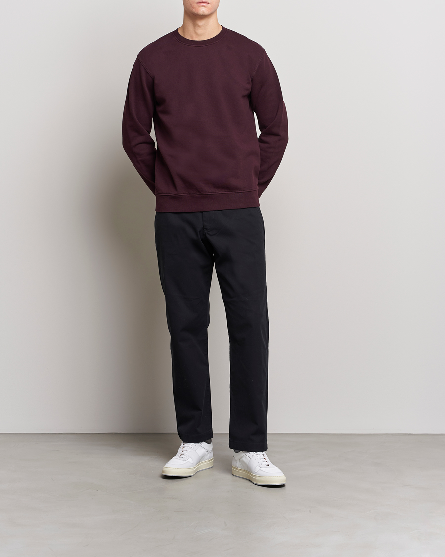 Hombres | Jerséis y prendas de punto | Colorful Standard | Classic Organic Crew Neck Sweat Oxblood Red