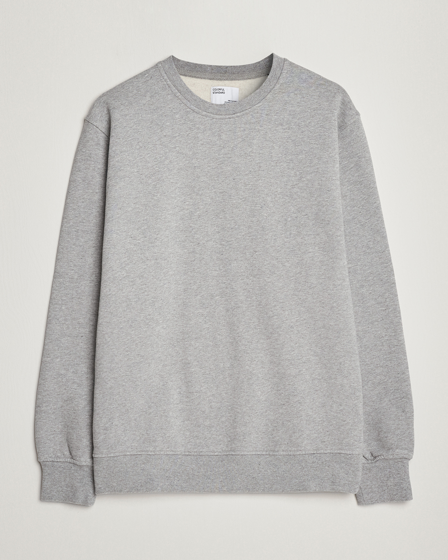Hombres | Jerséis y prendas de punto | Colorful Standard | Classic Organic Crew Neck Sweat Heather Grey