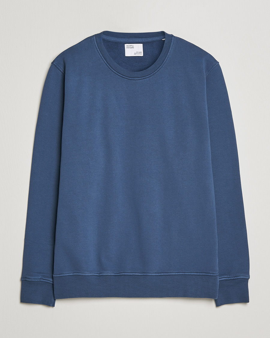 Hombres | Jerséis y prendas de punto | Colorful Standard | Classic Organic Crew Neck Sweat Petrol Blue
