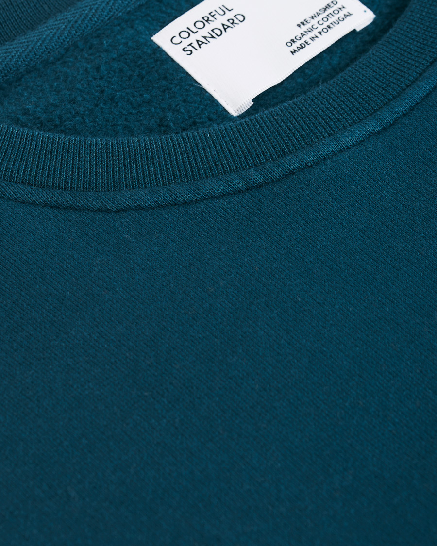 Hombres | Jerséis y prendas de punto | Colorful Standard | Classic Organic Crew Neck Sweat Ocean Green