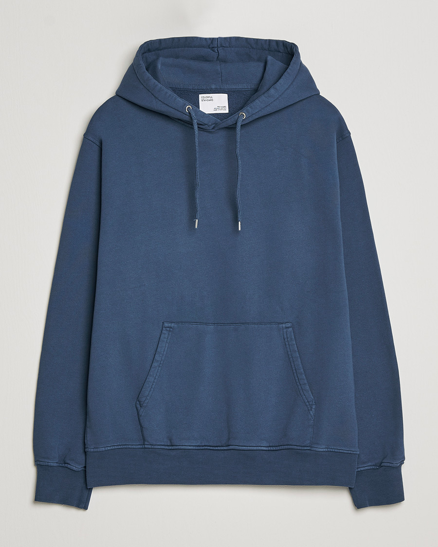 Hombres | Jerséis y prendas de punto | Colorful Standard | Classic Organic Hood Petrol Blue