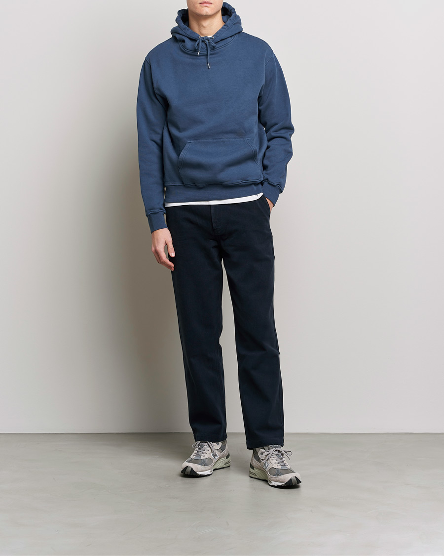 Hombres | Jerséis y prendas de punto | Colorful Standard | Classic Organic Hood Petrol Blue