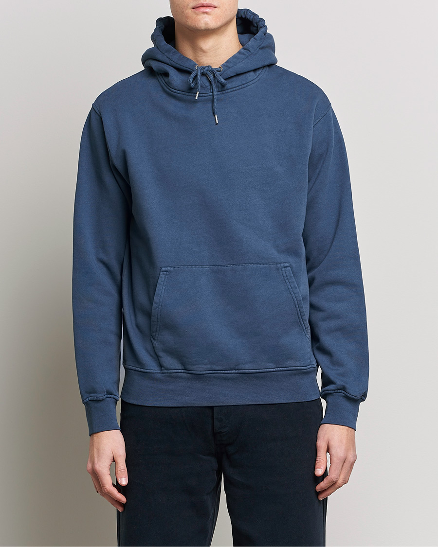 Hombres | Jerséis y prendas de punto | Colorful Standard | Classic Organic Hood Petrol Blue