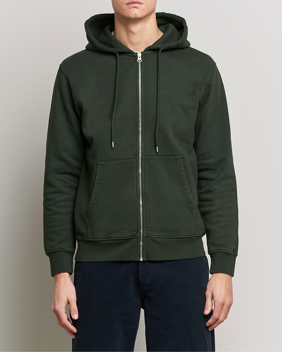 Hombres | Colorful Standard | Colorful Standard | Classic Organic Full Zip Hood Hunter Green