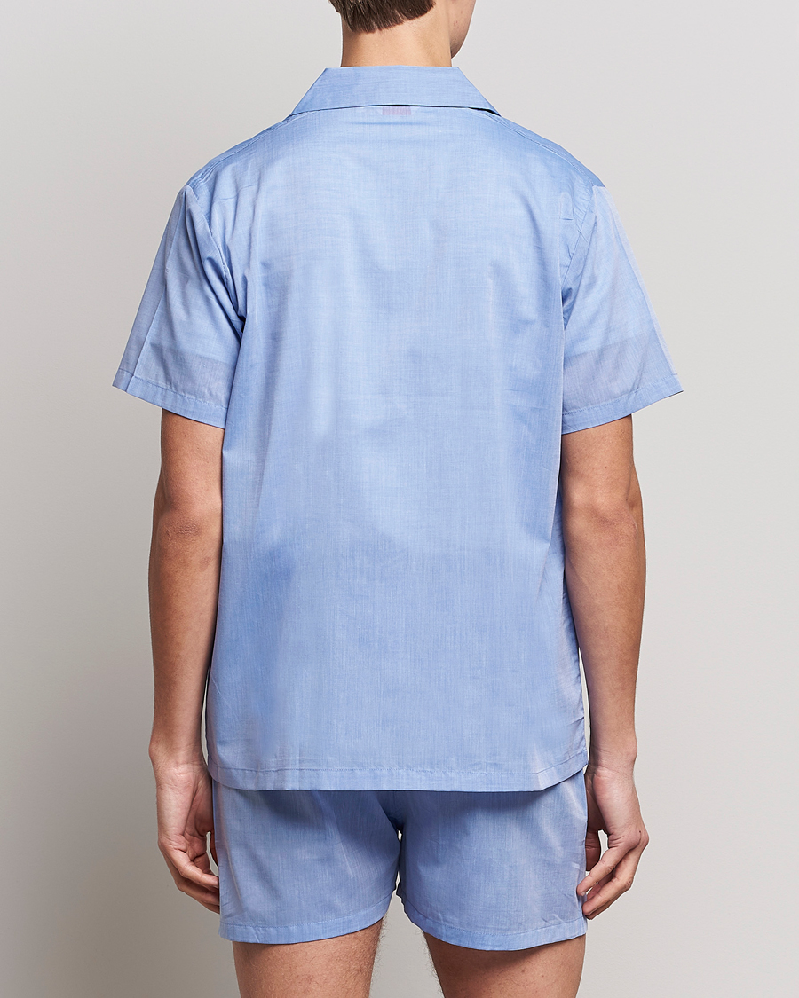 Hombres | Pijamas y batas | Derek Rose | Shortie Cotton Pyjama Set Blue