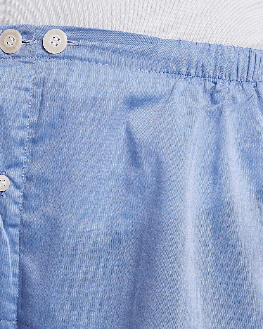 Hombres | Pijamas y batas | Derek Rose | Shortie Cotton Pyjama Set Blue