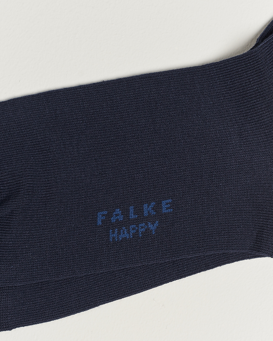 Hombres | Calcetines | Falke | Happy 2-Pack Cotton Socks Navy