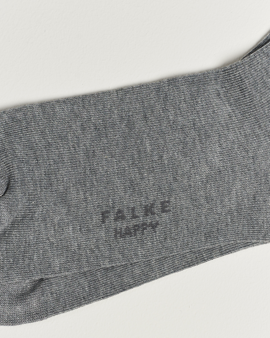 Hombres | Calcetines | Falke | Happy 2-Pack Cotton Socks Light Grey