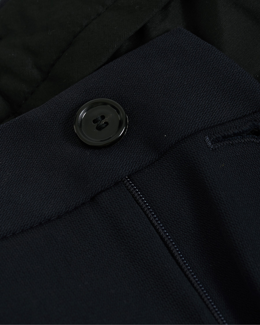 Hombres | Pantalones | Filippa K | Samson Loose Fit Pleated Cotton Trousers Navy