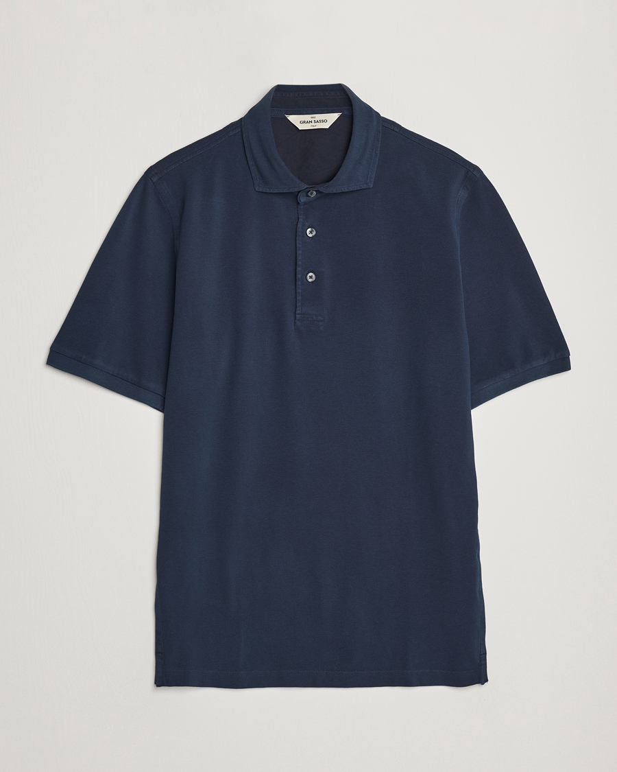 Hombres | Polos | Gran Sasso | Washed Polo Navy