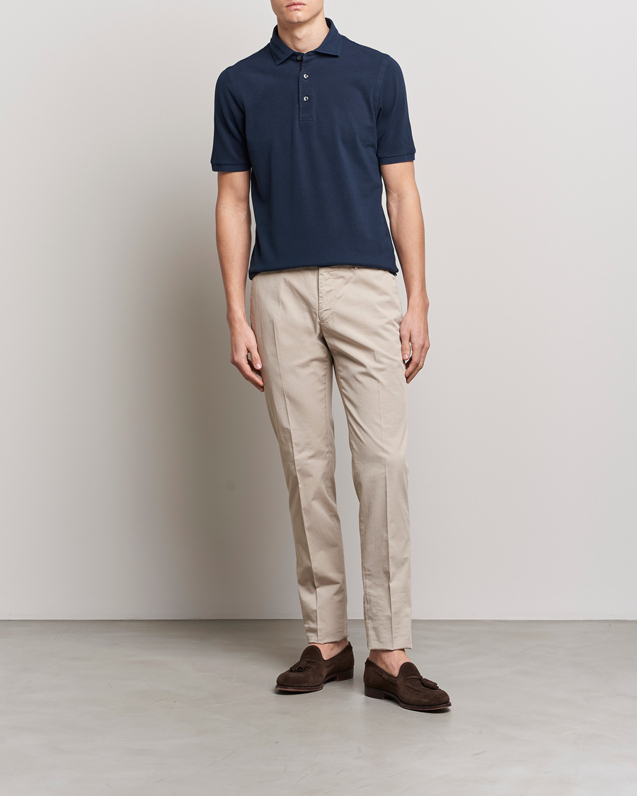 Hombres | Polos | Gran Sasso | Washed Polo Navy