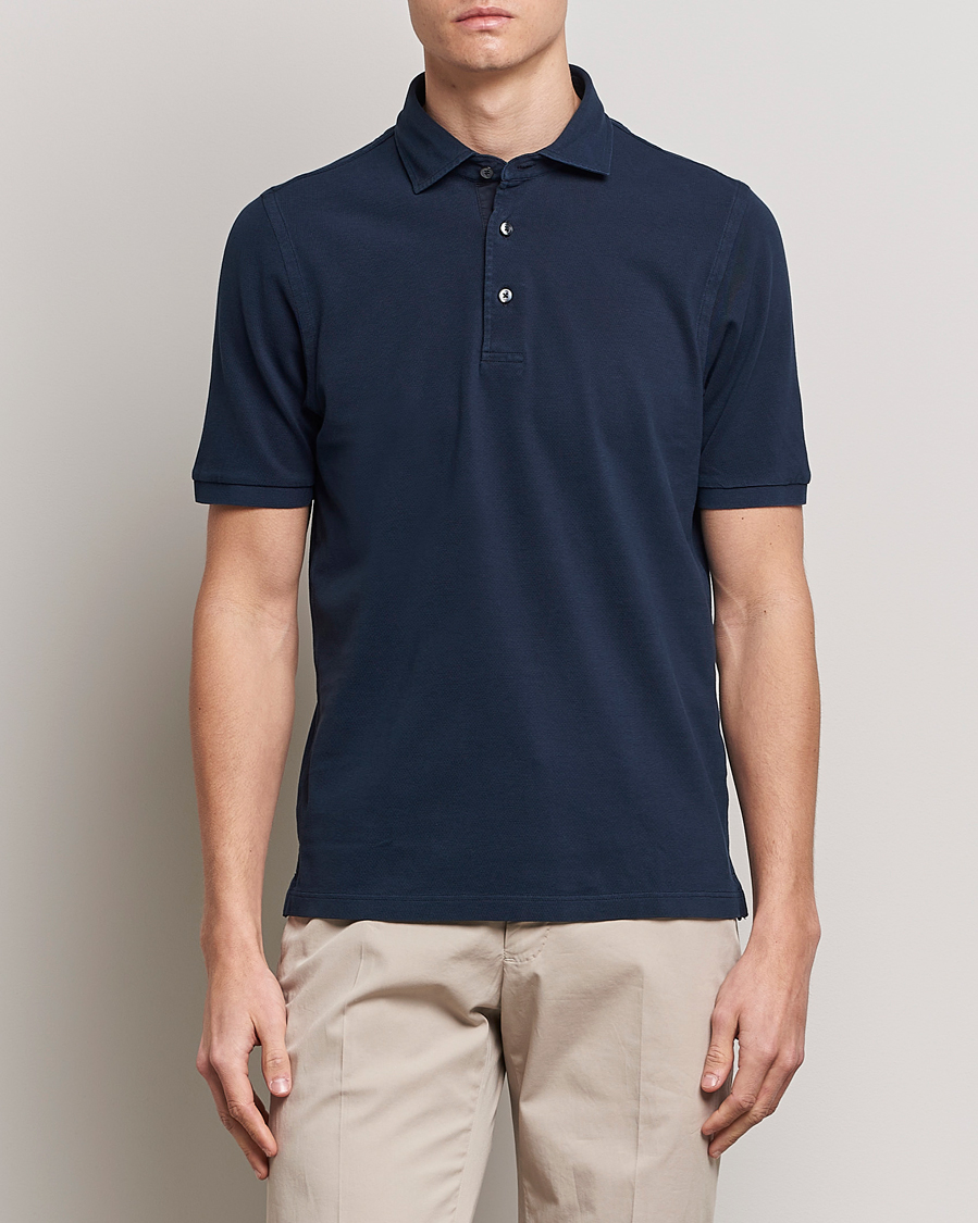 Hombres | Italian Department | Gran Sasso | Washed Polo Navy