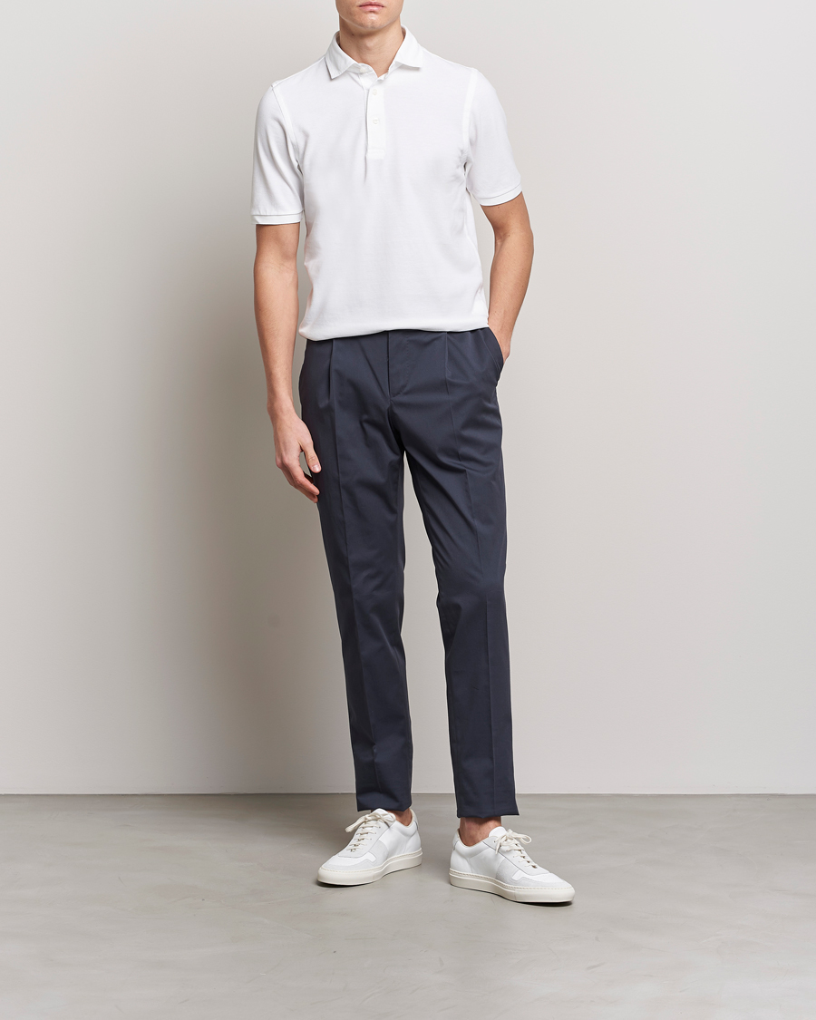 Hombres | Polos | Gran Sasso | Washed Polo White