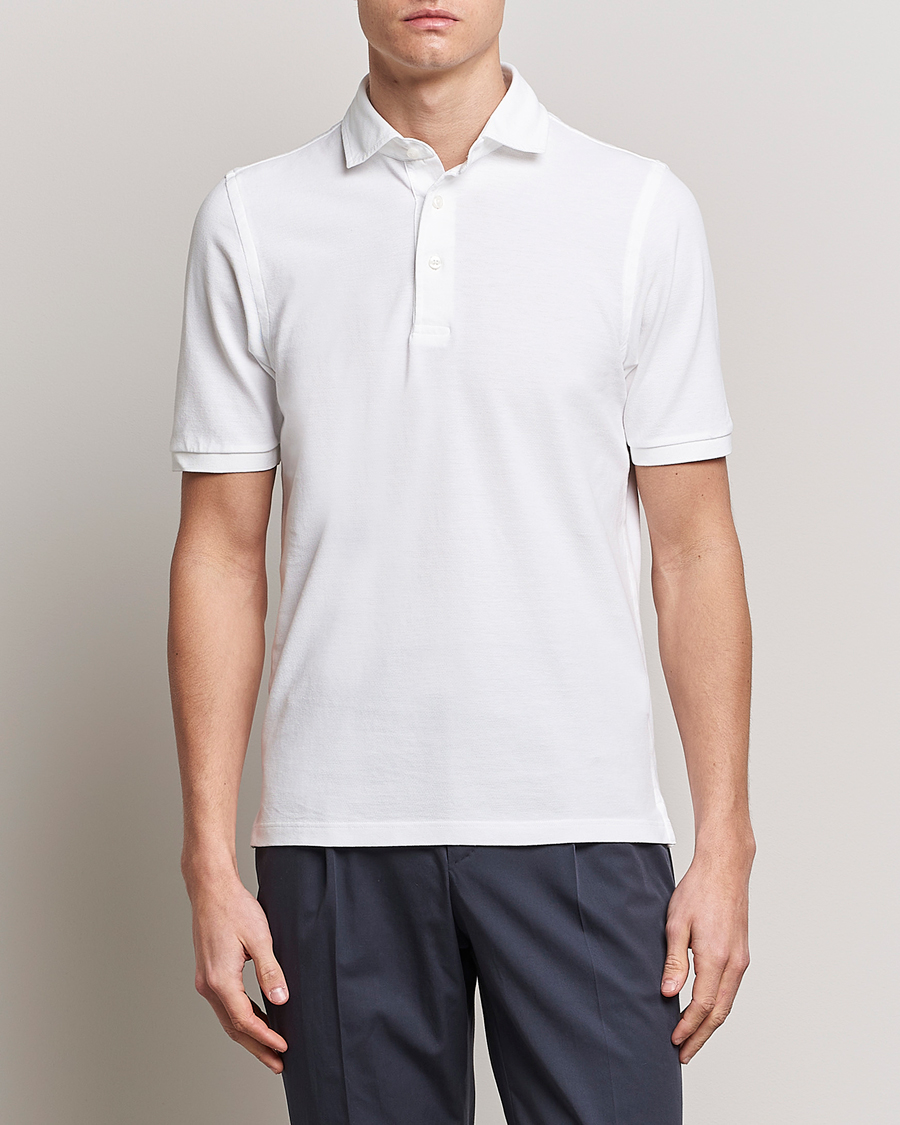 Hombres | Italian Department | Gran Sasso | Washed Polo White
