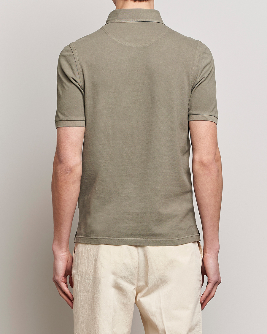 Hombres | Polos | Gran Sasso | Washed Polo Concrete Beige