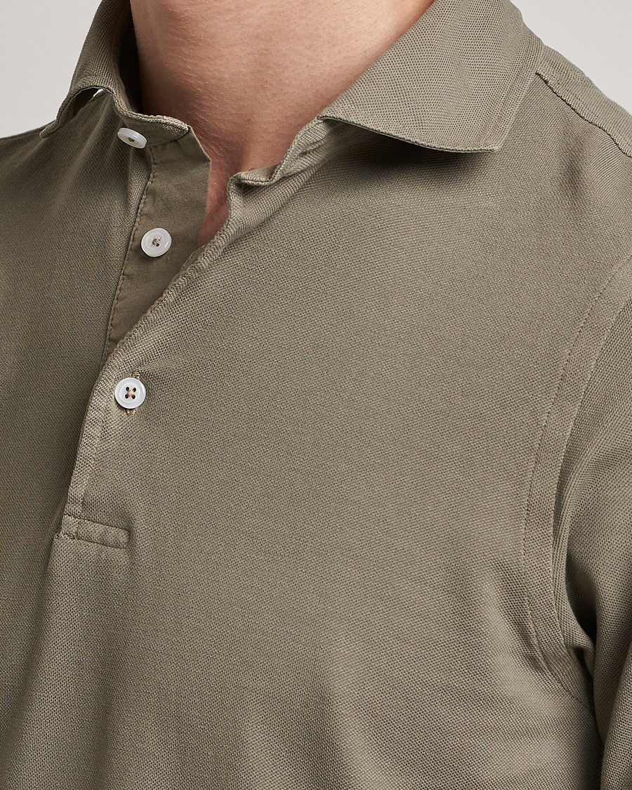 Hombres | Polos | Gran Sasso | Washed Polo Concrete Beige
