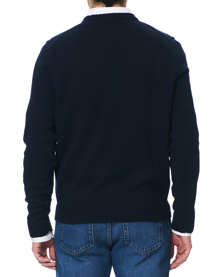Hombres | Jerséis y prendas de punto | Henri-Lloyd | Henri Lloyd Cross Flag Knitted Crew Neck Navy
