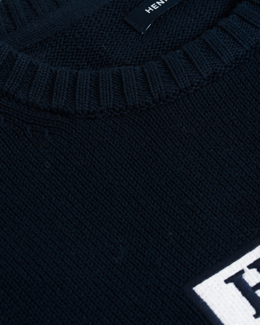 Hombres | Jerséis y prendas de punto | Henri-Lloyd | Henri Lloyd Cross Flag Knitted Crew Neck Navy