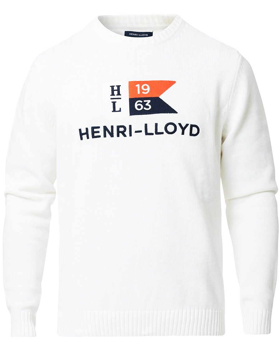 Hombres | Jerséis y prendas de punto | Henri-Lloyd | Henri Lloyd Cross Flag Knitted Crew Neck Off White