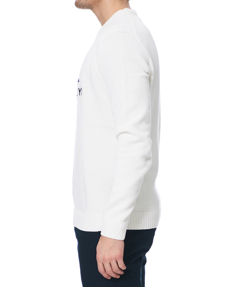 Hombres | Jerséis y prendas de punto | Henri-Lloyd | Henri Lloyd Cross Flag Knitted Crew Neck Off White