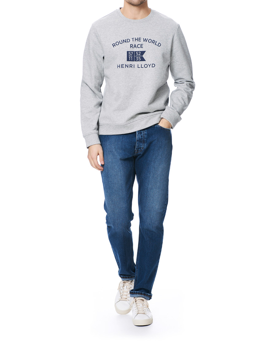 Hombres | Jerséis y prendas de punto | Henri-Lloyd | Henri Lloyd RWR Crew Neck Sweatshirt Grey Melange
