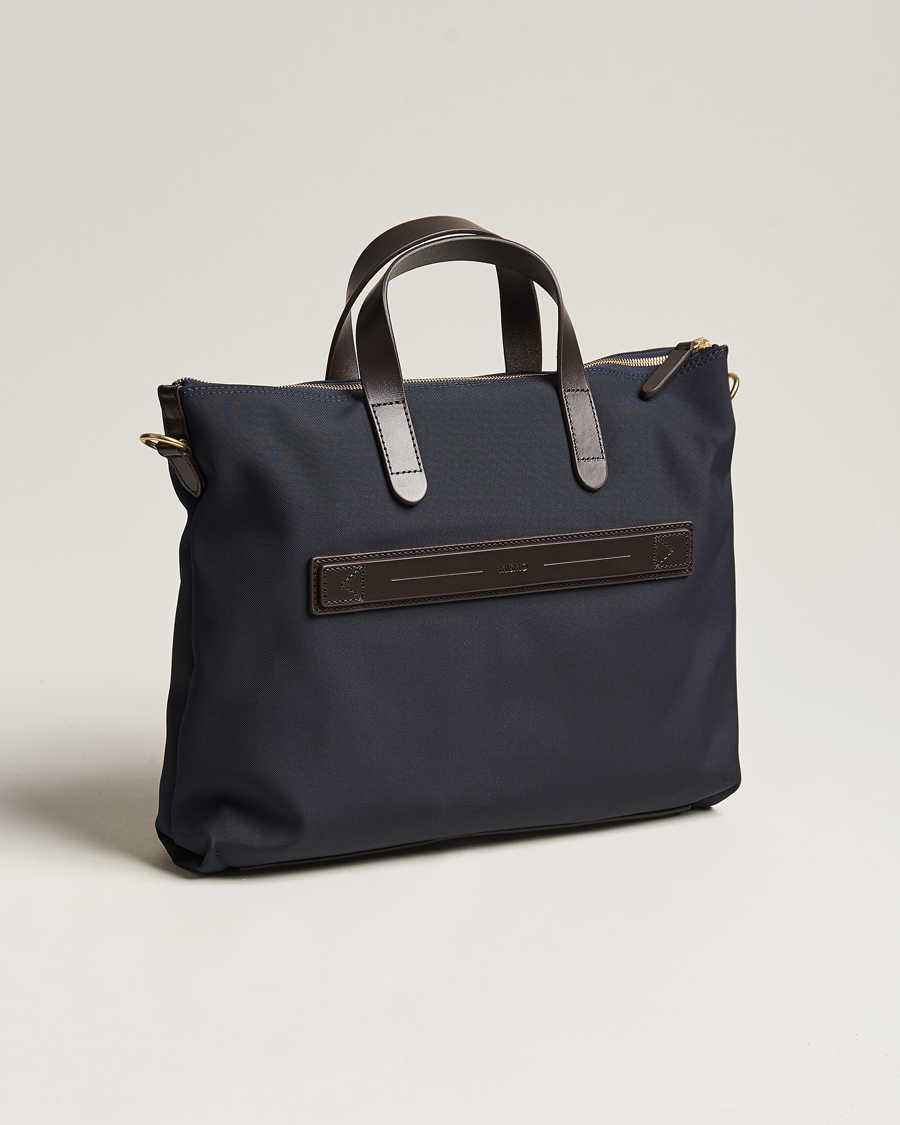 Hombres | Bolsos | Mismo | MismoM/S Canvas Slim BriefNavy/Dark Brown