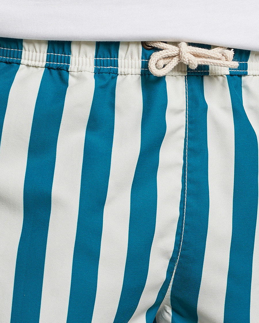 Hombres | Ripa Ripa Paraggi Striped Swimshorts Green/White | Ripa Ripa | Paraggi Striped Swimshorts Green/White