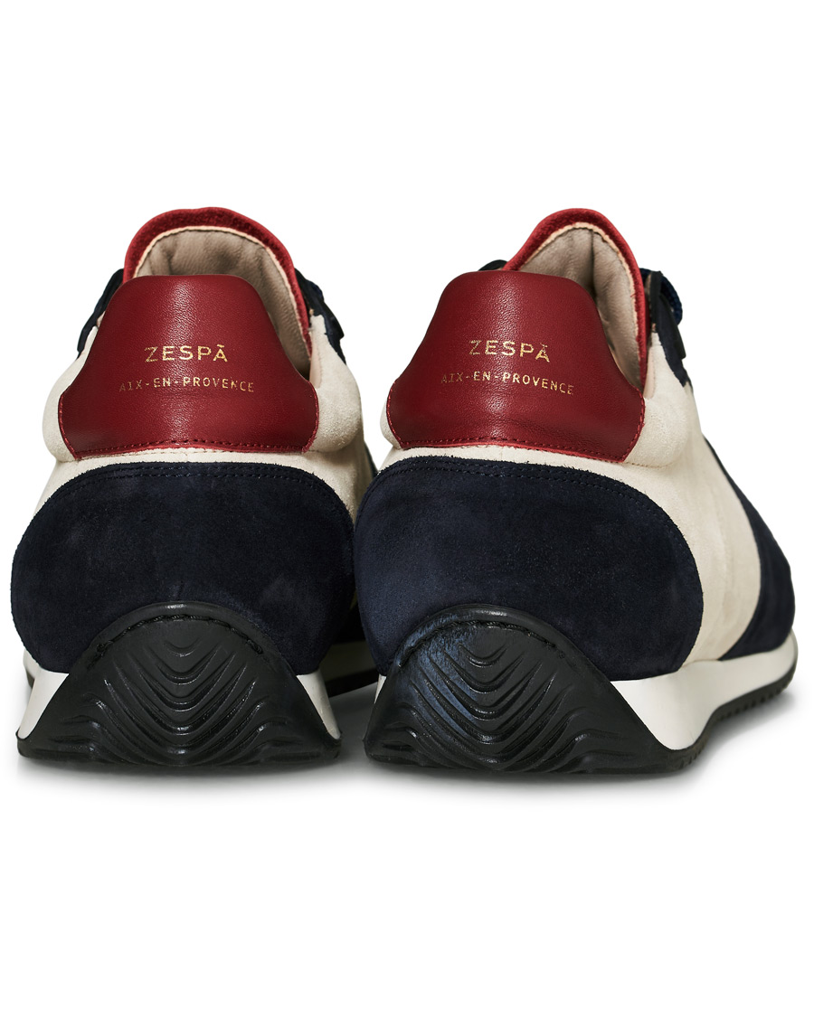 Hombres | Zespà ZSP6 Suede Runner Sneakers Off White/Cerise | Zespà | ZSP6 Suede Runner Sneakers Off White/Cerise