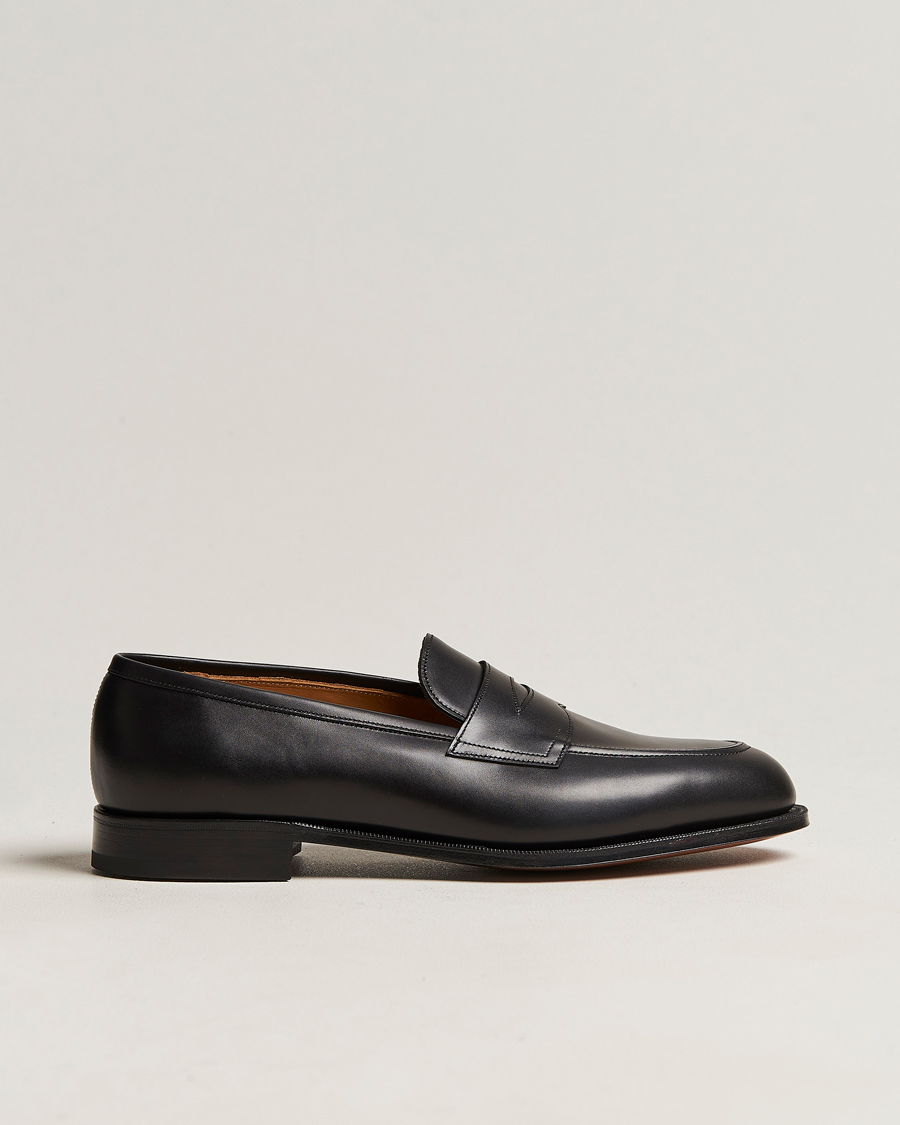 Hombres | Edward Green Piccadilly Penny Loafer Black Calf | Edward Green | Piccadilly Penny Loafer Black Calf